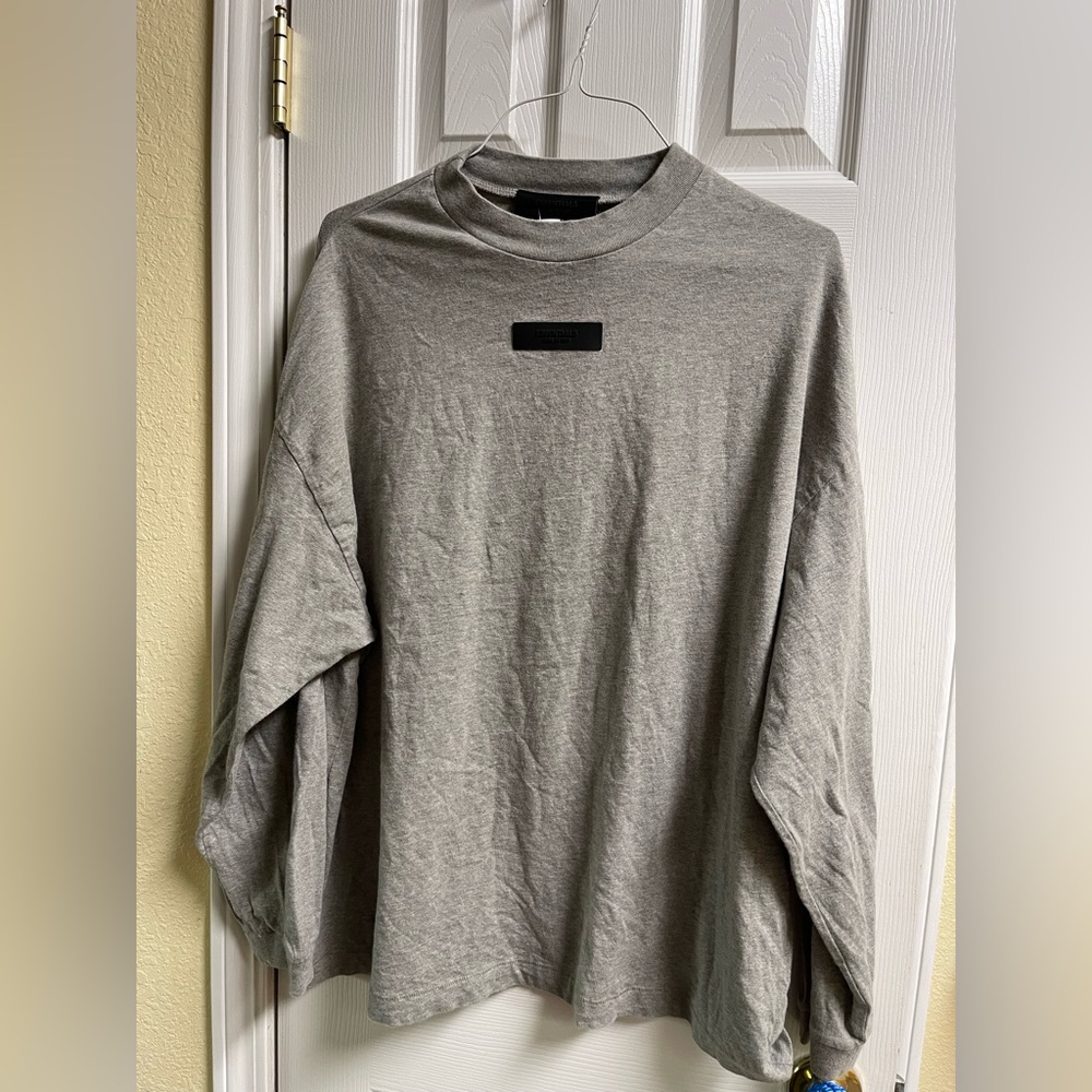 Fear of God Gray Long Sleeve Men's Tee